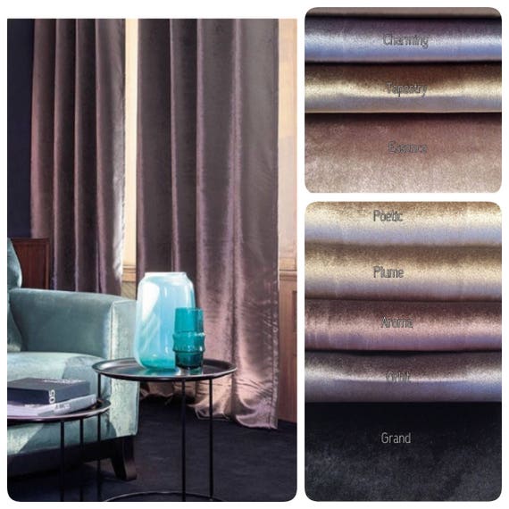 Avalon Custom Velvet Drapery Panels Available In 31 Colors Etsy