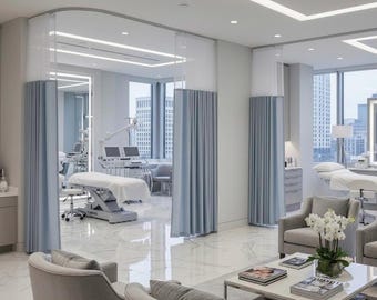The Aegis Collection: Antimicrobial Medical Curtains for Luxury Healthcare Spaces. Hospital curtains. Mesh-top hospital cubicle curtains.