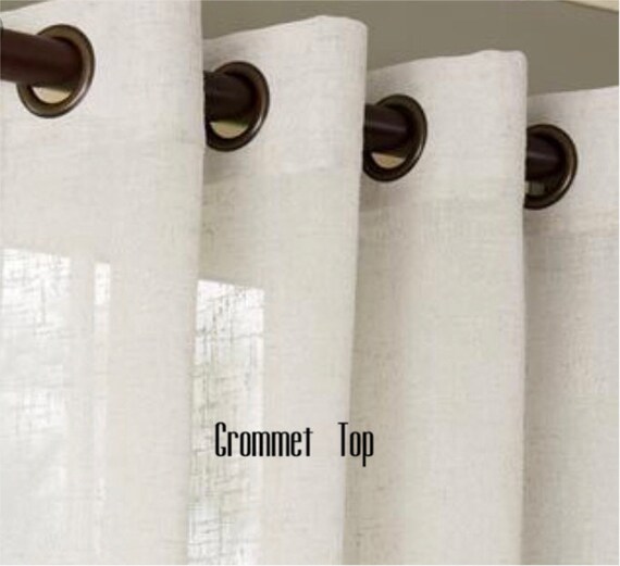 Custom Faux Linen Sheer Drapery Made In Canada French Pleat Etsy