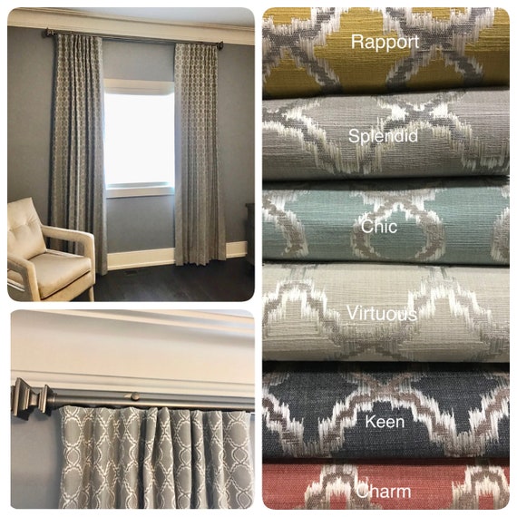 Waterloo Custom Designer Drapery Panels Handmade In Canada Etsy