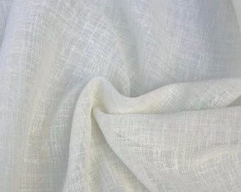 Sheer faux linen fabric samples