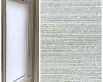 Custom Linen Light- Filtering Roller Blind . Child-Safety (Safeguard) Shade system .Designed and Handcrafted in Canada.