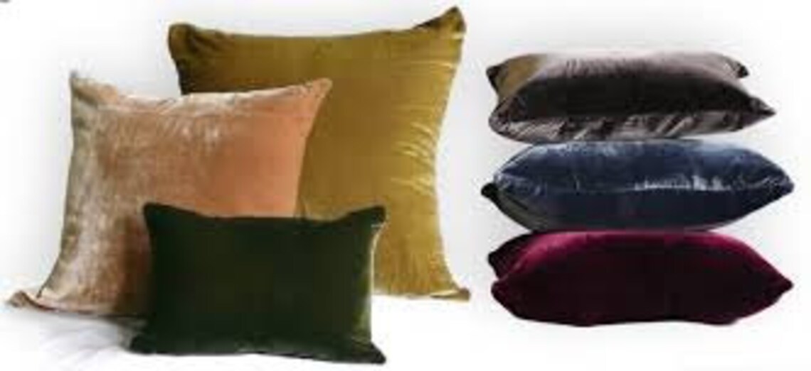 Velvet Decorative Pillow Covers With Zippers. Custom Made Etsy Canada