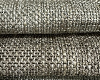 Chunky Woven Upholstery Fabric: Heavy Duty Stain Free, Natural Linen Look