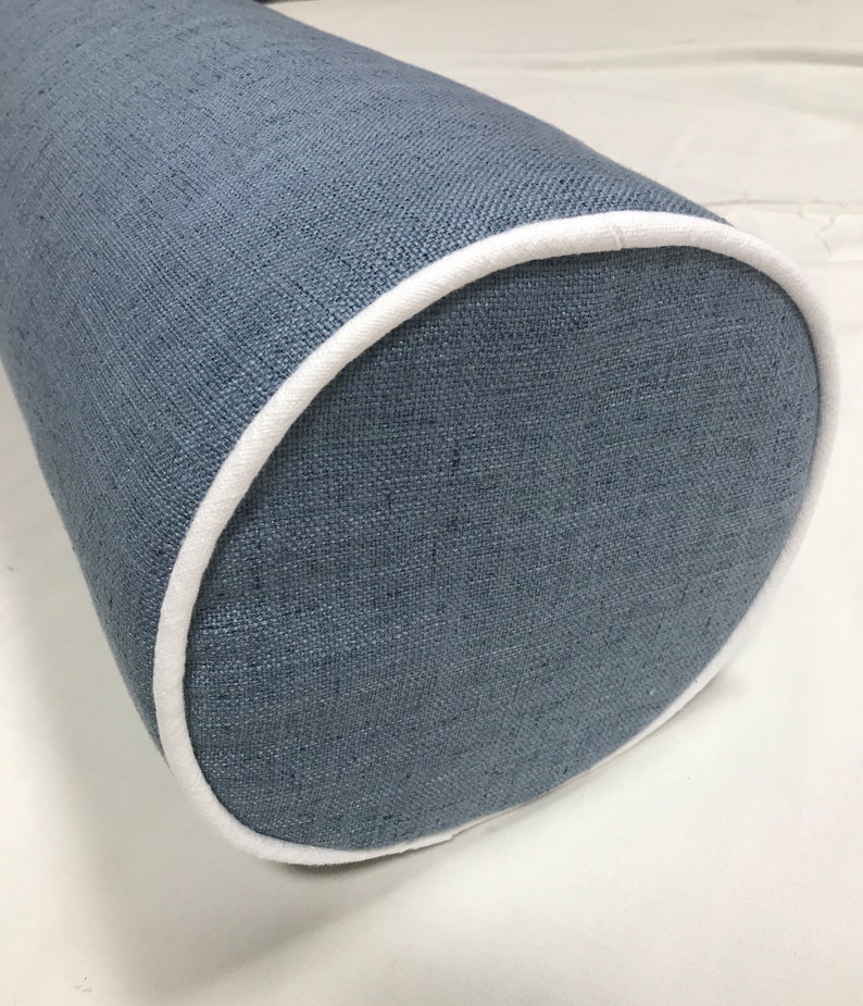Decorative Linen Bolster Pillows. Round Bolster Pillows. 6 Etsy