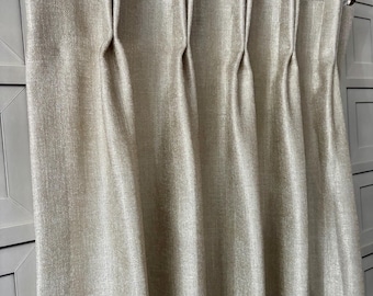 Soft Glow Viscose Drapery "Shima" Collection. Luxury Shimmering Viscose Curtains. Custom Boho Shiny Window Drapes. Pinch Pleat Drapery.