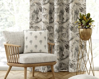 Botanical Velvet Drapery Panel: Custom Pinch/French Pleat Curtains