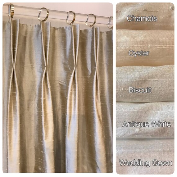 Shalimar 100 Silk Drapery Collection 78 Colors High Quality Etsy