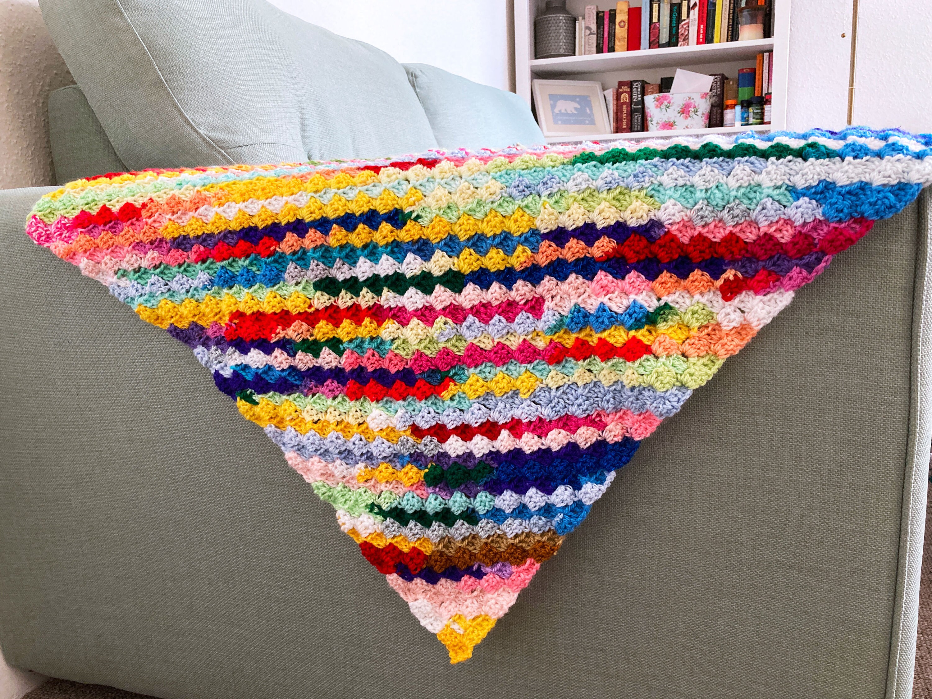 Rainbow pram blanket hotsell