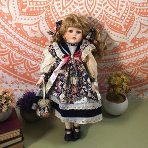 Vintage Doll Porcelain Collectors Doll