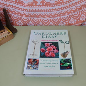 Vintage Book Gardeners Diary Book