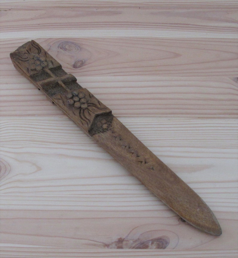 Vintage Wooden Letter Opener Boho Retro Old Letter Opener Old Etsy