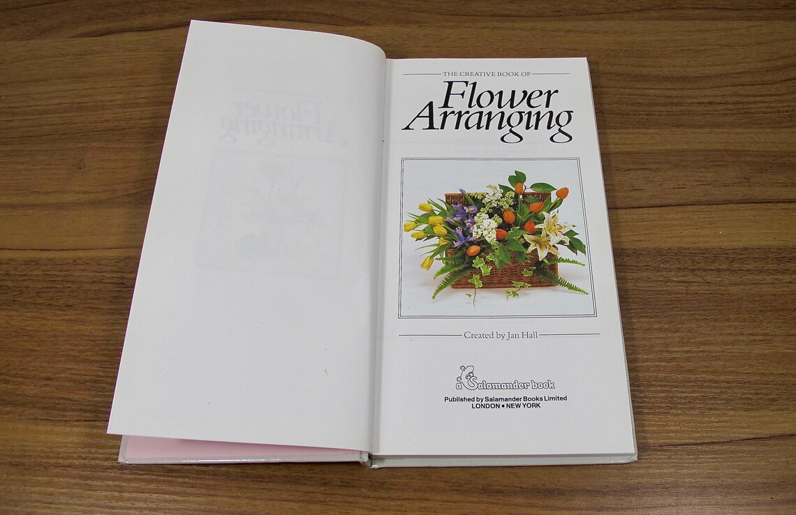 Vintage Flower Arranging Book Display Books Old Flower Etsy