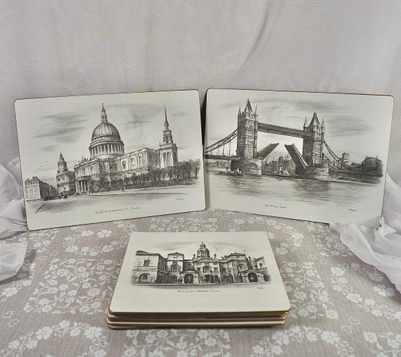 ヴィンテージ レディ・クレア ロンドンシーン テーブルマット - 8枚