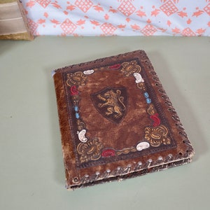 Vintage Book Leather Covered Telephone And Address Book