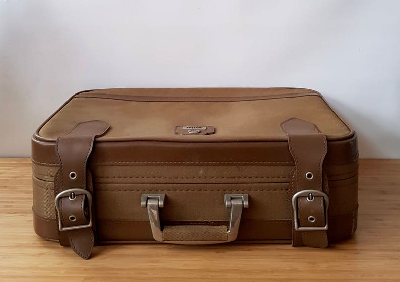 Vintage Brown Antler Suitcase Vanity Case Weekend Case Storage Etsy UK