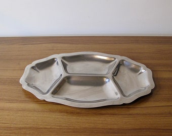 Vintage Tray French Metal Nibbles Tray Old Metal Sharing Platter