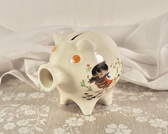Vintage Ceramic Pig Money Box Pig Piggy Bank