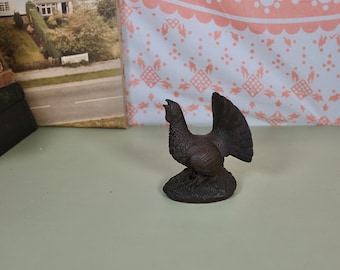 Vintage Guss-Vogelornament: Made in England, 10 cm