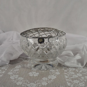 Rosace vintage Royal Brierley en cristal de Brierley - Présentoir