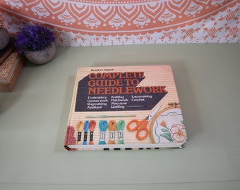 Vintage Book Readers Digest Complete Guide To Needlework Book Old Sewing Book