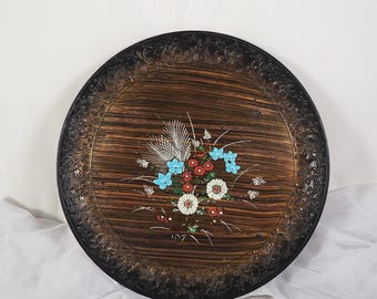 ヴィンテージの花柄サービングトレイ