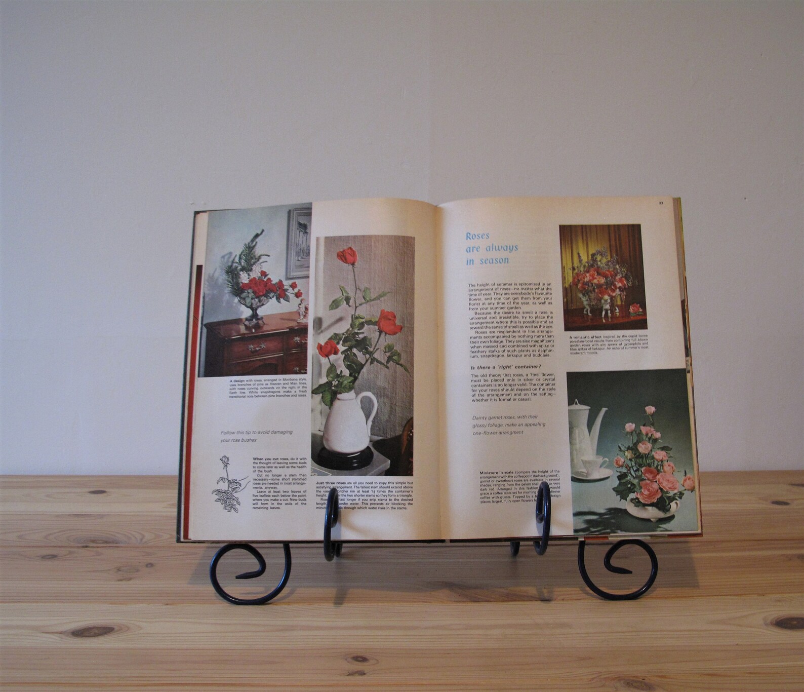 Vintage Flower Arranging Book Display Books Old Flower Etsy