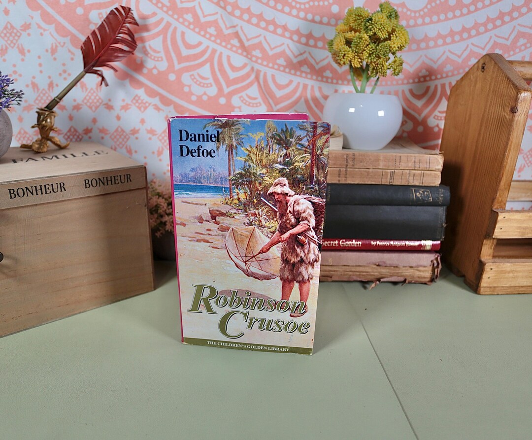 Vintage Book Robinson Crusoe by Daniel Defoe the Children's Golden ...
