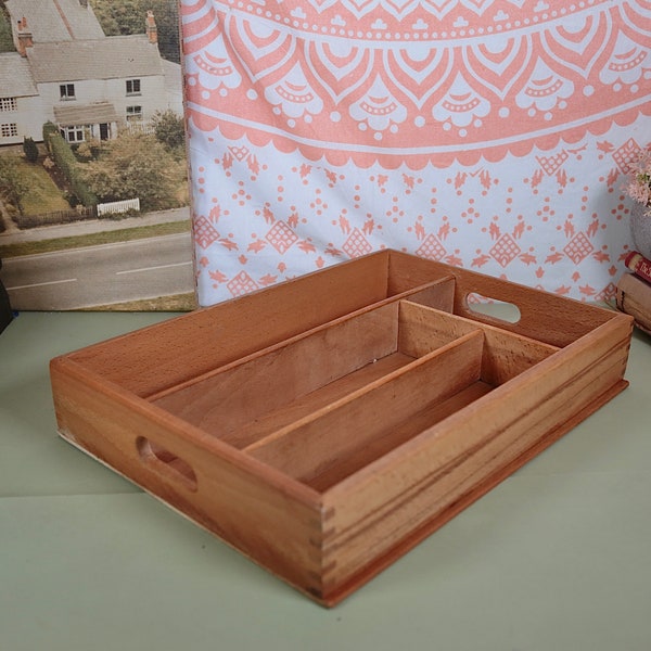 Vintage Cutlery Tray Wooden Cutlery Tray Wooden Storage