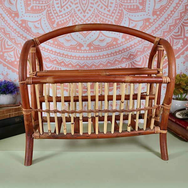 Vintage Magazine Rack Bamboo Magazine Rack