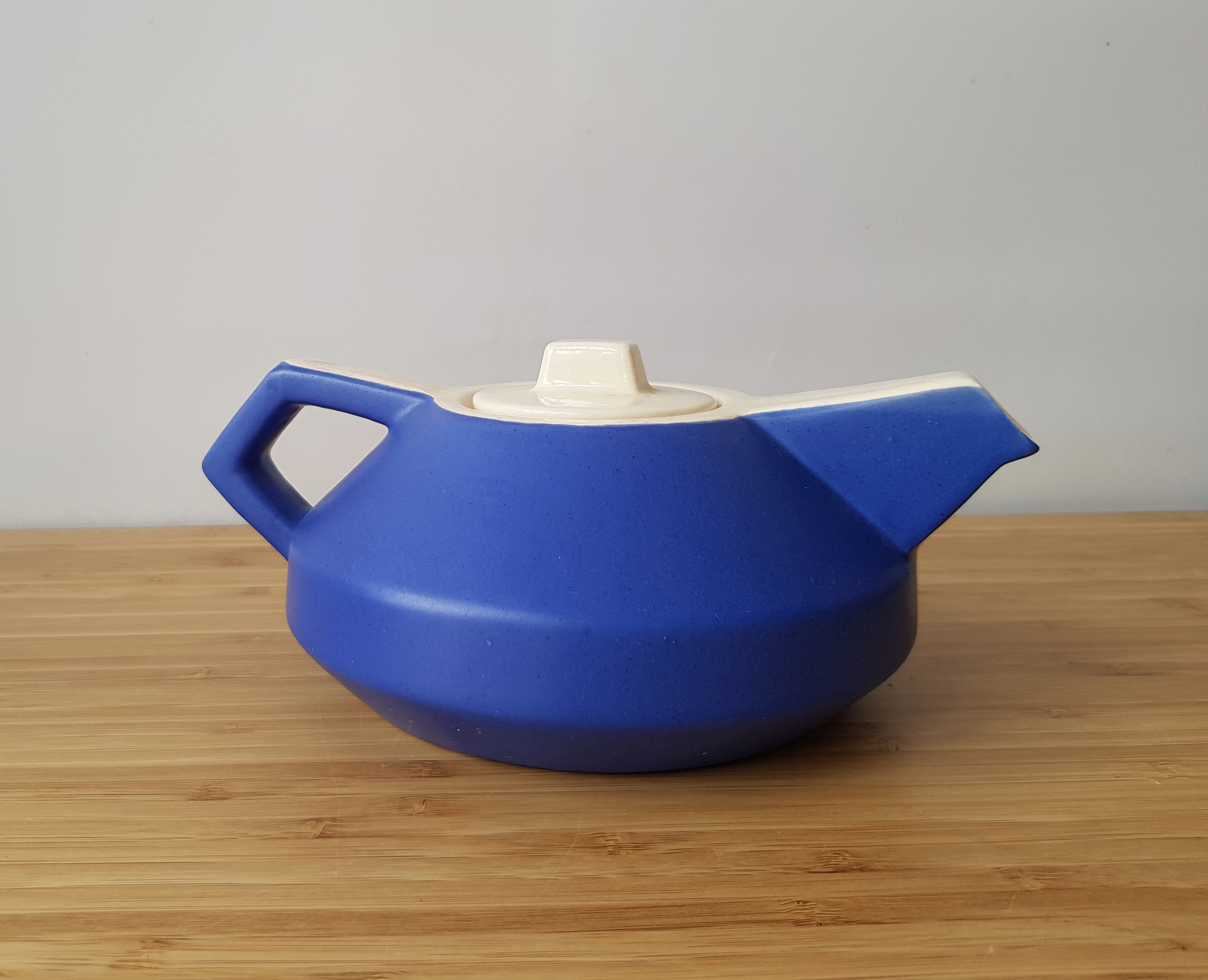 Vintage Blue and Cream Teapot Farmhouse Kitchenware Old Teapot Etsy UK