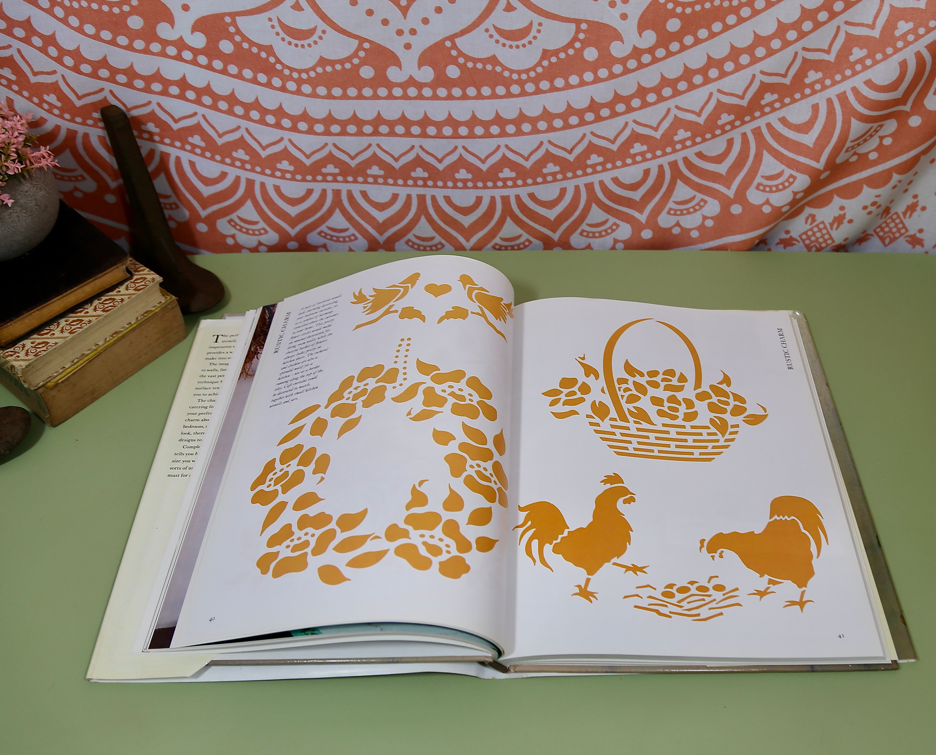 Vintage Book Stencil Source Book - Etsy