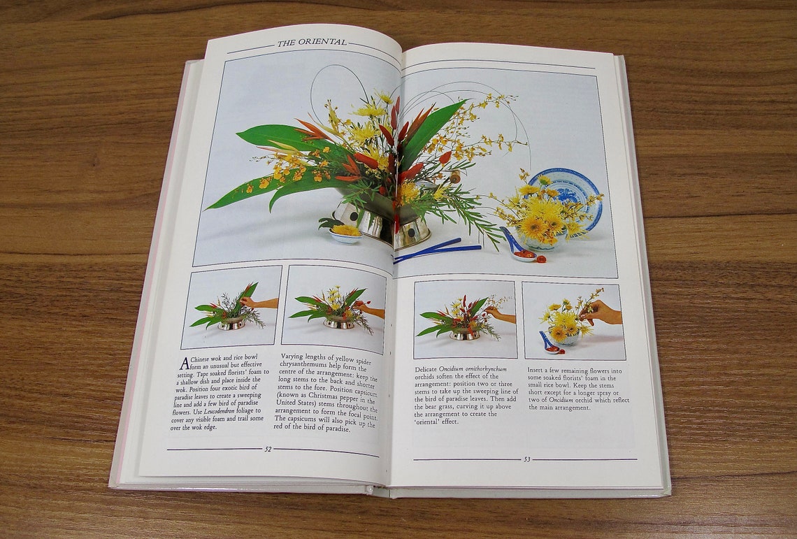 Vintage Flower Arranging Book Display Books Old Flower Etsy