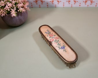 Vintage Bürste Petit Point Damen Schminktisch Bürste