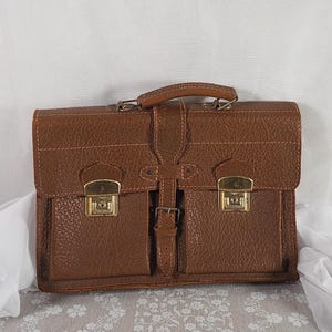 Vintage Brown Leather Briefcase