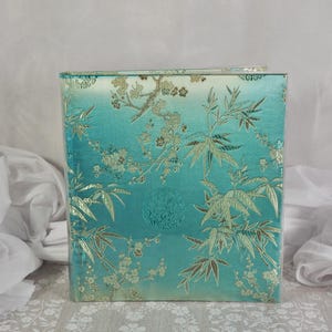 Vintage Blue Floral Fabric Photo Album