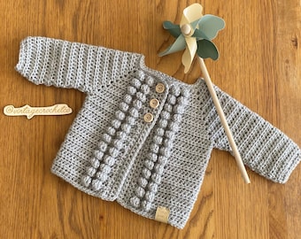 PDF Crochet Pattern - &#39;Connie&#39; Baby Cardigan