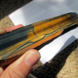 Banded Tiger Iron Slab: Polished Metaphysical Gemstone