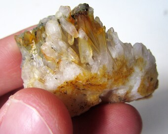 Quartz Crystal Cluster Druzy stained with Iron Oxide