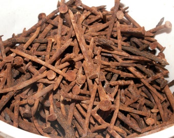 Old Rusty Nails, Bent Nails,Various Shapes and Sizes, Reclaimed Nails