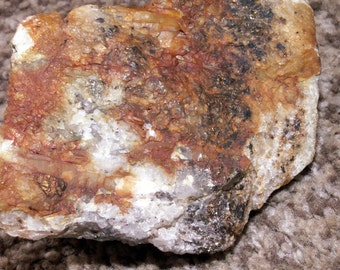 limonite, Quartz and Chalcopyrite Mineral Specimen