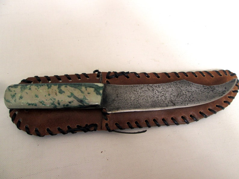 Rustic Rock Handle Hand Made Knife Made From Old Saw Blade Etsy