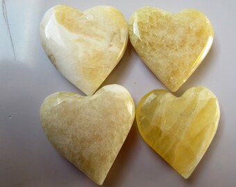 Wedding decor 4 Small Calcite hearts