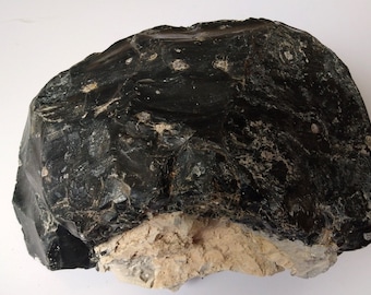 Large Raw Obsidian Chunk: Volcanic Glass, Knapping Supply