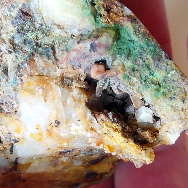 Mineral Specimen, mix of Specular Hematite, Malachite