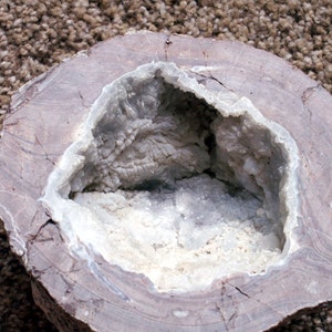 Geoded Thunder egg stone quartz image 3