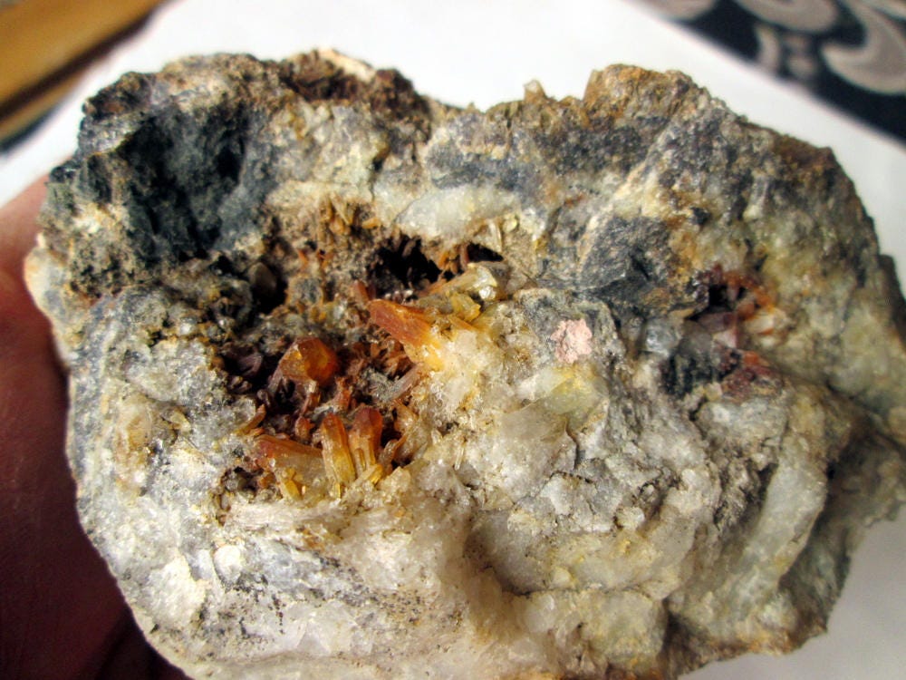 Flame Aura Titanium Plated Specimen from Michigan ONE Specular Hematite