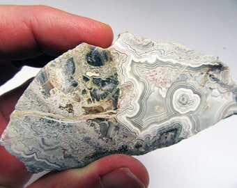 Mexican Crazy Lace Agate, piece polished