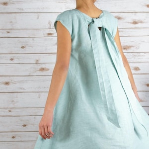 LD1701/Linen Dress/Washed/ Textured/100% LINEN/LINEN dress image 1