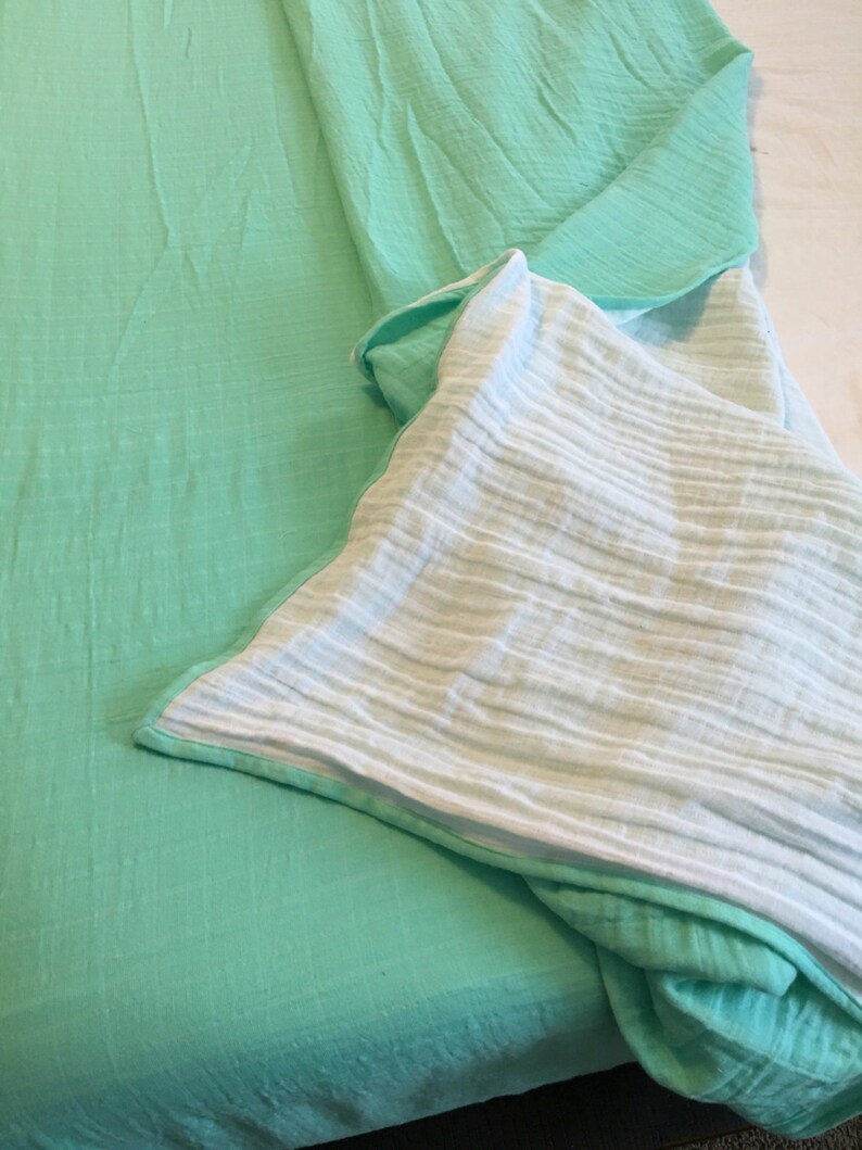 Reversible Muslin Throw Blanket/6 Layers 100cotton Gauze Etsy